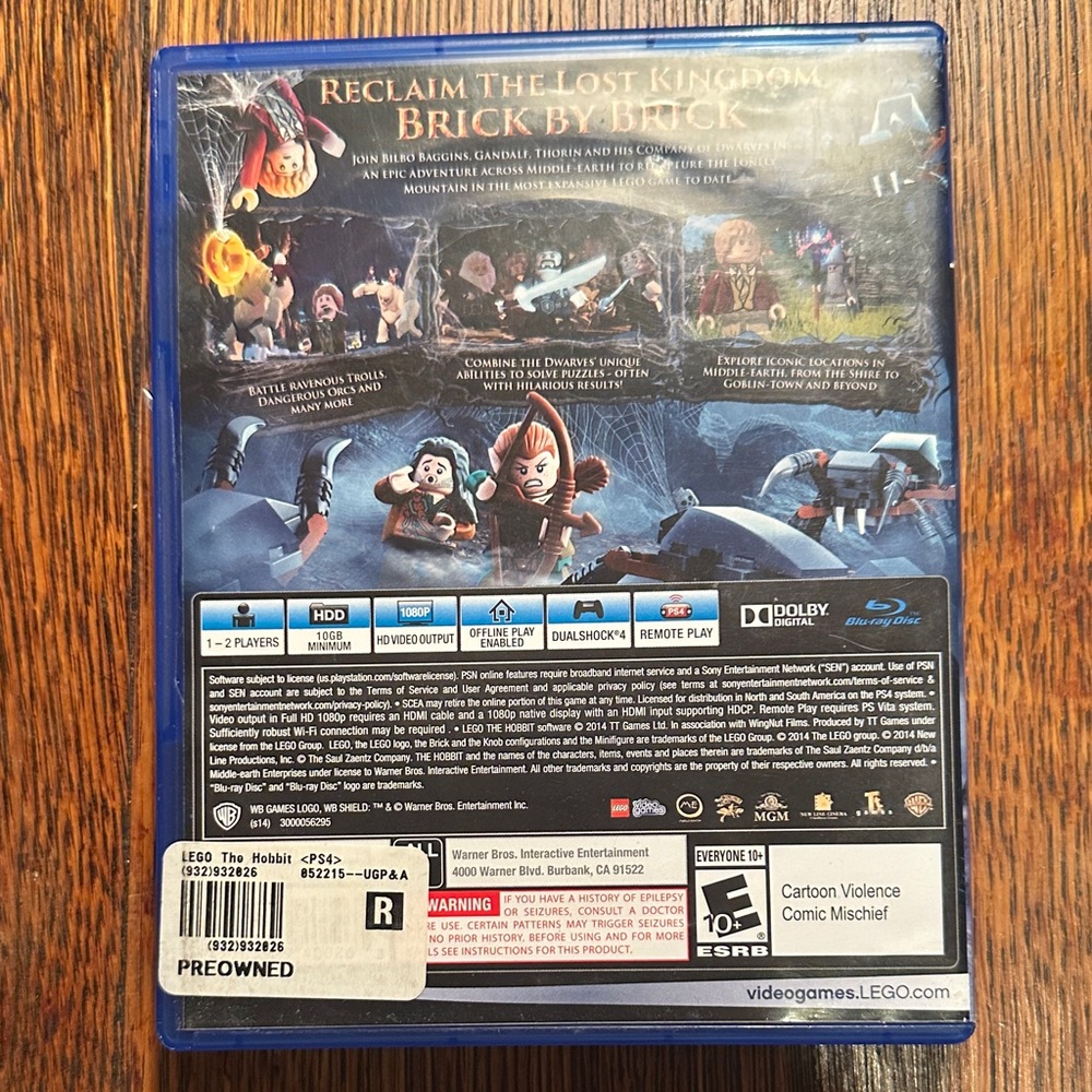 LEGO The Hobbit PS4 Game - Blue Case - Picture 3 of 4